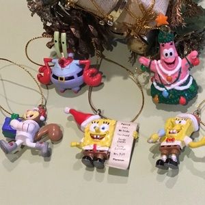 Viacom Nickelodeon SpongeBob Characters, 5 piece set. Dated 2003 or 2004.